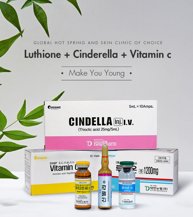 Skin Whitening Injection Cindella Luthione Thioctic Acid Glutathione