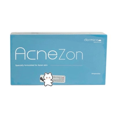 Facial AcneZon Dermica anti-inflammatory acne serum fades blemishes repairs skin