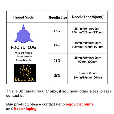 3d Pdo Cog Thread 21g 60mm V Line Face Lifting Hilos Tensores Threads