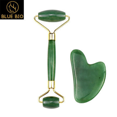 Jade Massage Roller Natural Jade Gua Sha Set Face Anti Aging