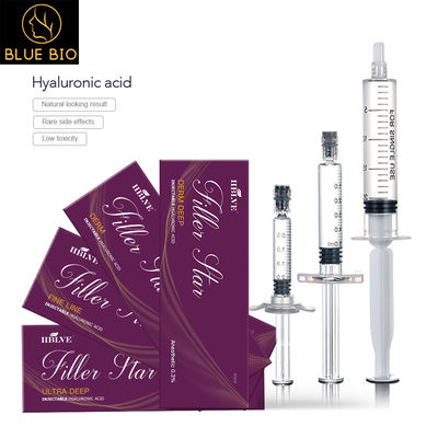 Derm deep Filler Cross linked injectable Hyaluronic Acid gel for face lip