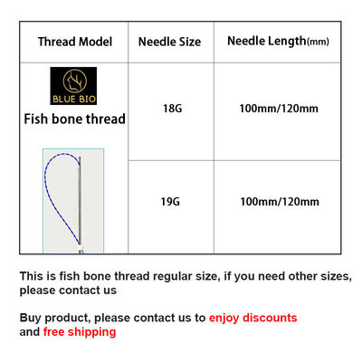 FishBone Pcl Thread Absorbable 18g 100mm Hilos Suture Face Lifting Molding Cog Line