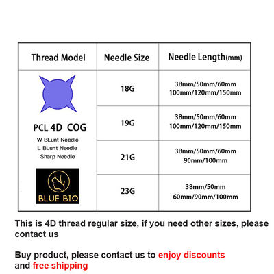 4d Cog Pdo Thread Lift Korea Absorbable Sutures Ultra V Lifting Skin Tightening line
