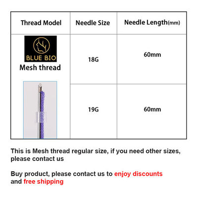 Mesh Pcl Thread 18g 60mm Korea Plastic Surgery V Line Facial Lift Absorbable Threads