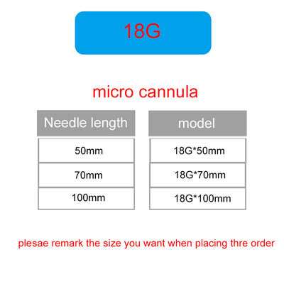 18g 100mm Disposable Blunt-Tip Microcannula With Liposuction Injection
